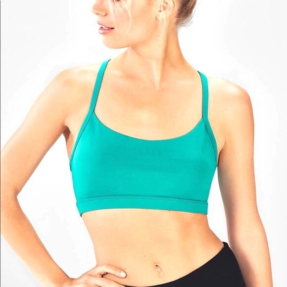 Fabletics‎ Sports Bra Portia Racerback Women's Medium Support Activewear Green - Picture 11 of 11